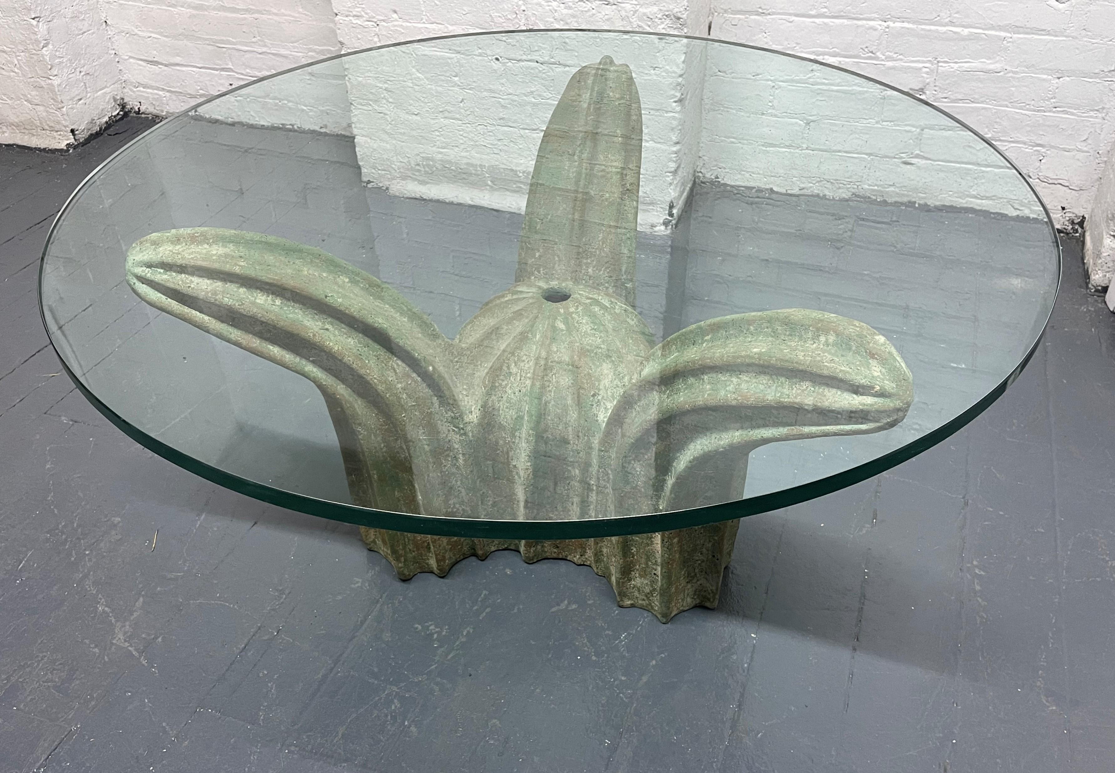 Italian Sculptural Glazed Ceramic Coffee Table In Good Condition For Sale In New York, NY
