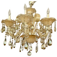 Italian Sculptural Murano Glass Chandelier Made in Italy Mid-Century Modern