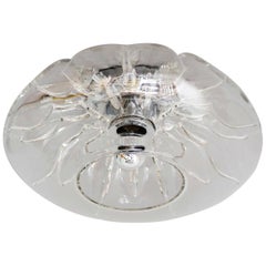 Italian Sculptural Murano Glass Jellyfish Flush Mount Light Wall Sconce, 1970s
