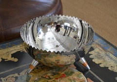 Italian Sculptural Stainless-Steel Salad Bowl with Tripod Legs by Alessi