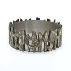 Italian Sculptural Steel Bottle Holder, 1970s