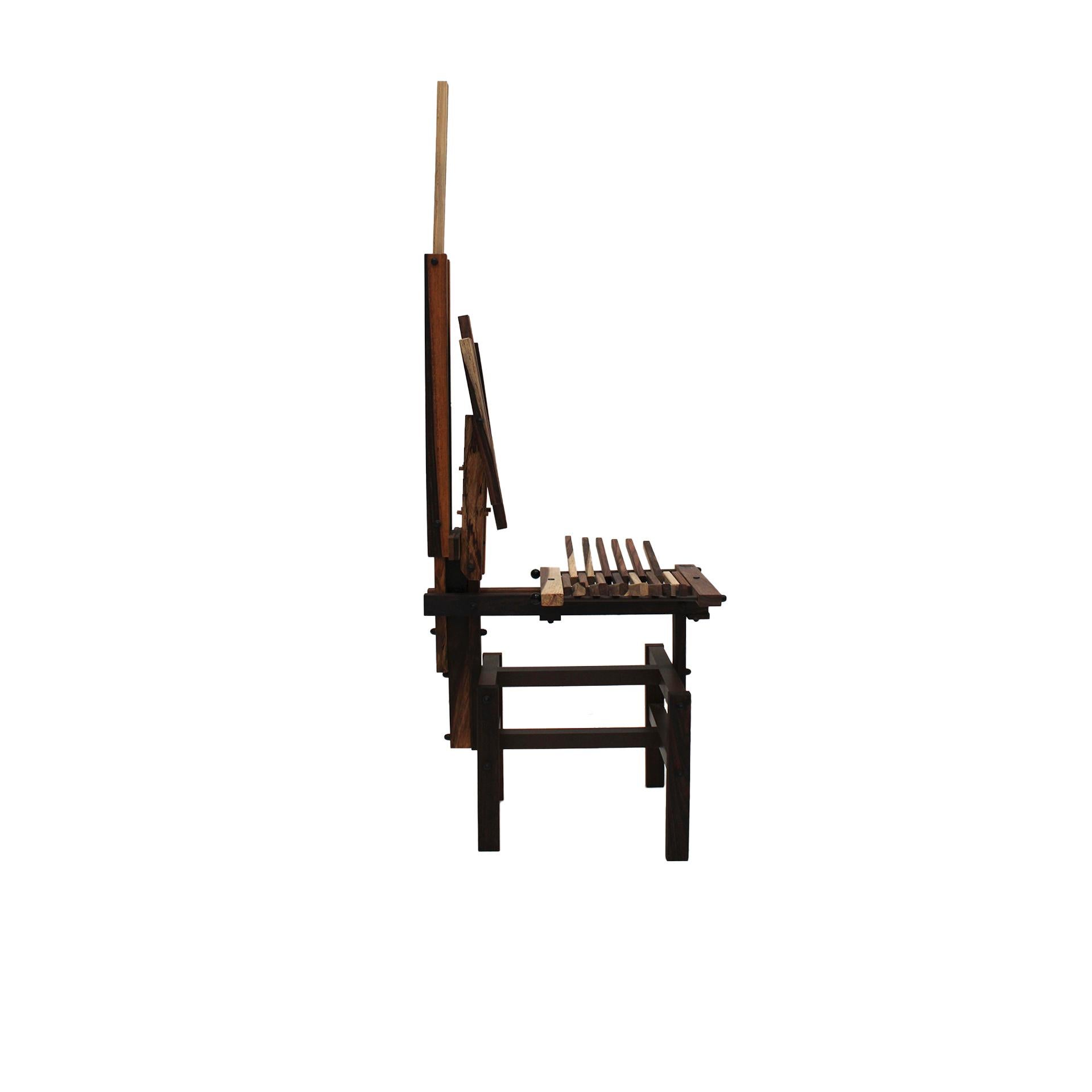 Fine XX secolo Sedie italiane scultoree in legno Sono di Anacleto Spazzapan, anni '80, set di due in vendita