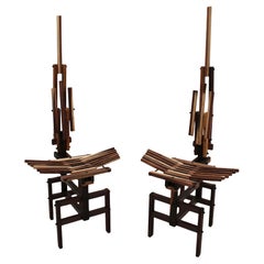 Chaises sculpturales italiennes Sono d'Anacleto Spazzapan, années 1980, ensemble de deux