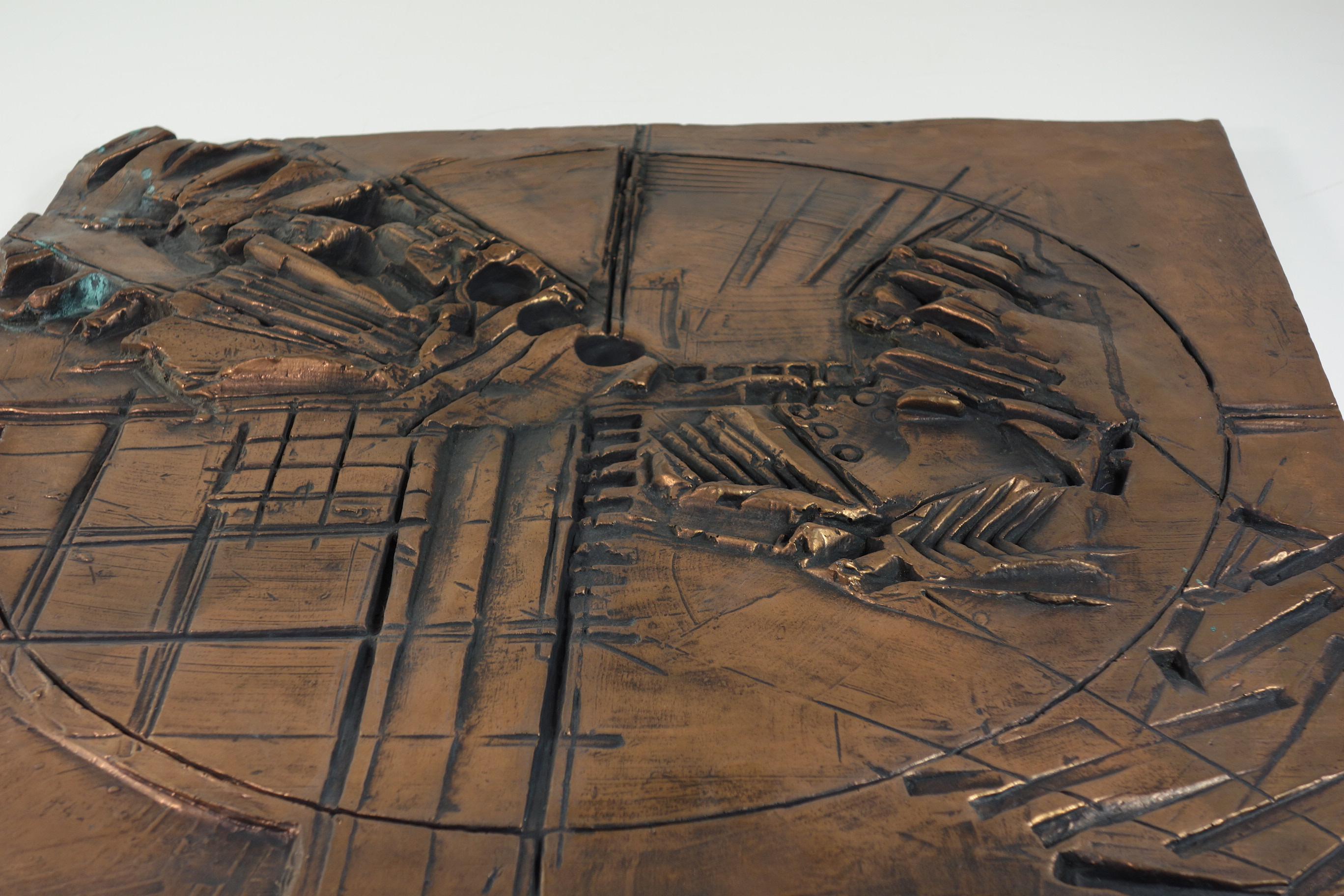 Italienische Skulptur Abstrakte Kunst Kupferplatte im Angebot 6