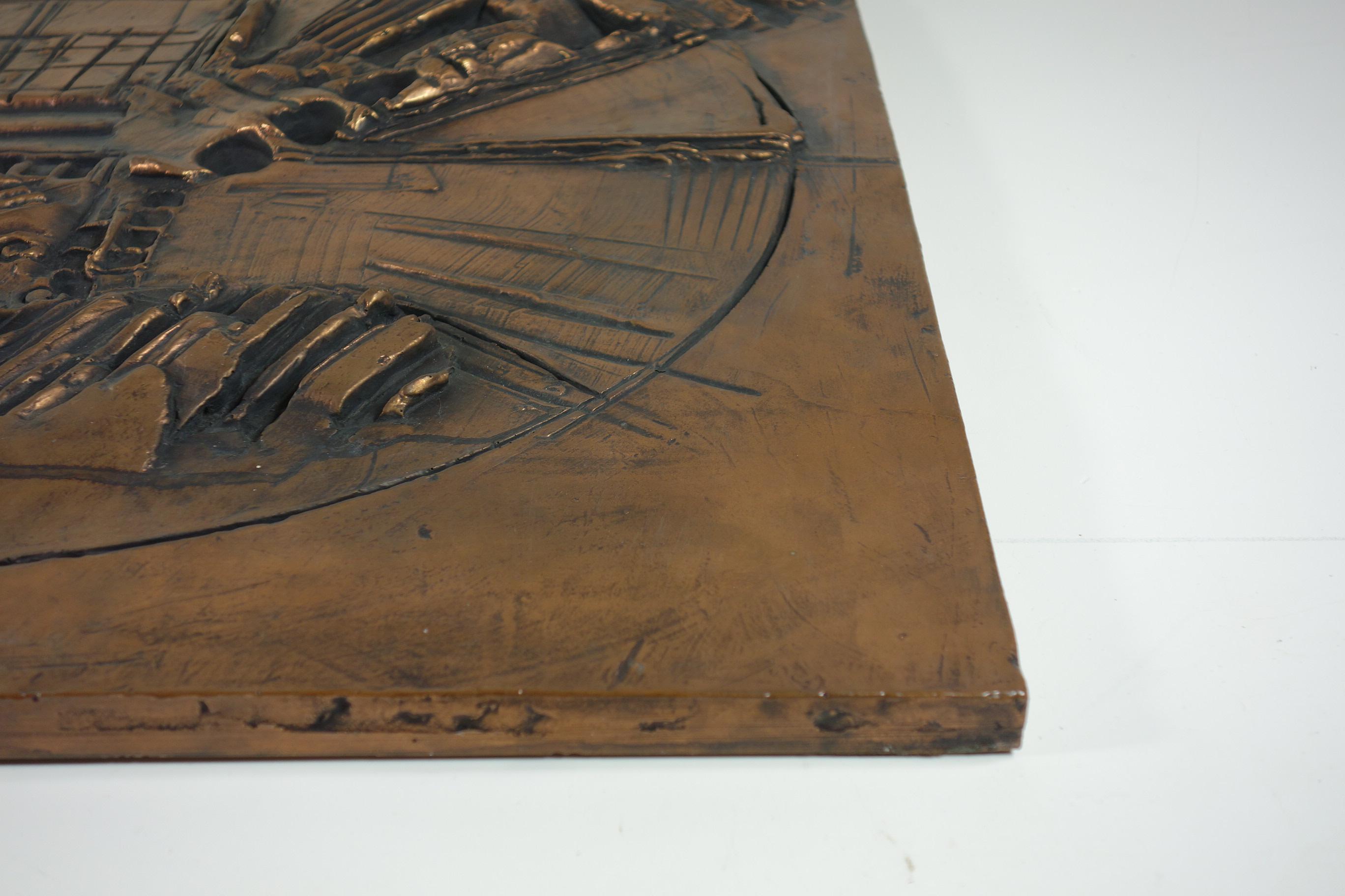 Italienische Skulptur Abstrakte Kunst Kupferplatte im Angebot 2