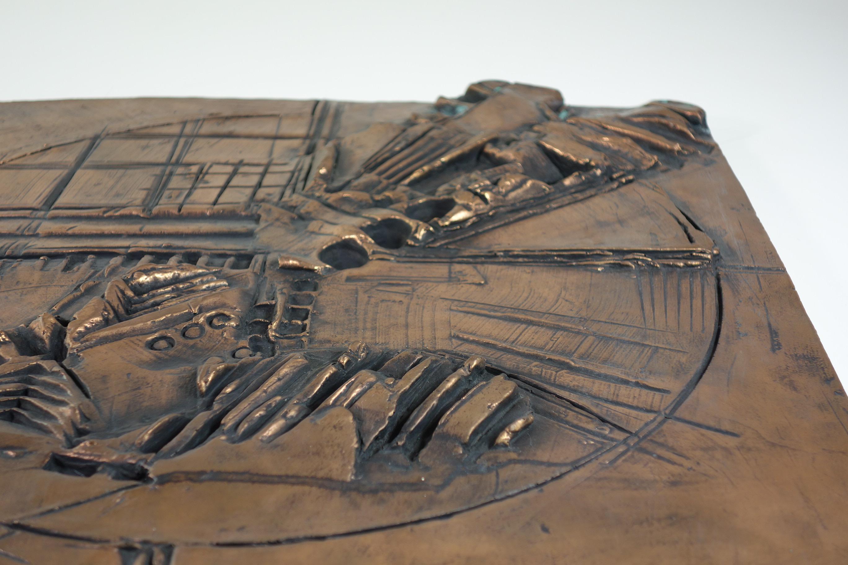 Italienische Skulptur Abstrakte Kunst Kupferplatte im Angebot 3