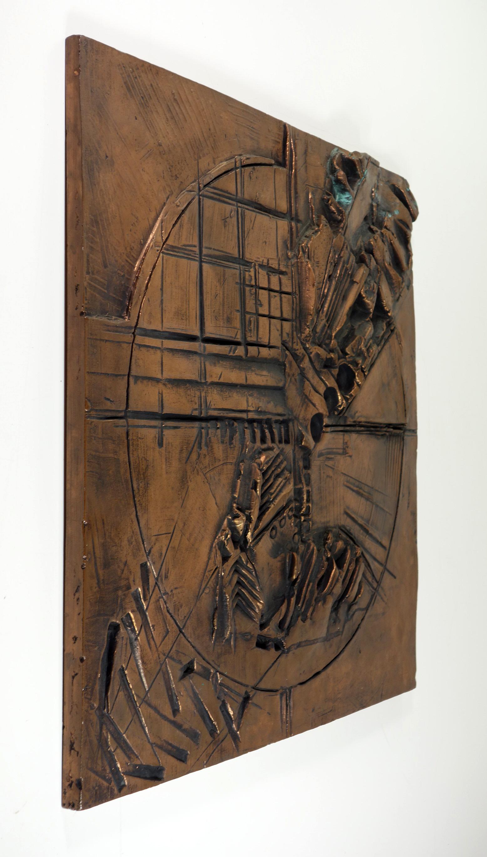Italienische Skulptur Abstrakte Kunst Kupferplatte im Angebot 4
