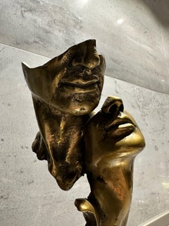 Scultura italiana in bronzo " Amanti " XX secolo