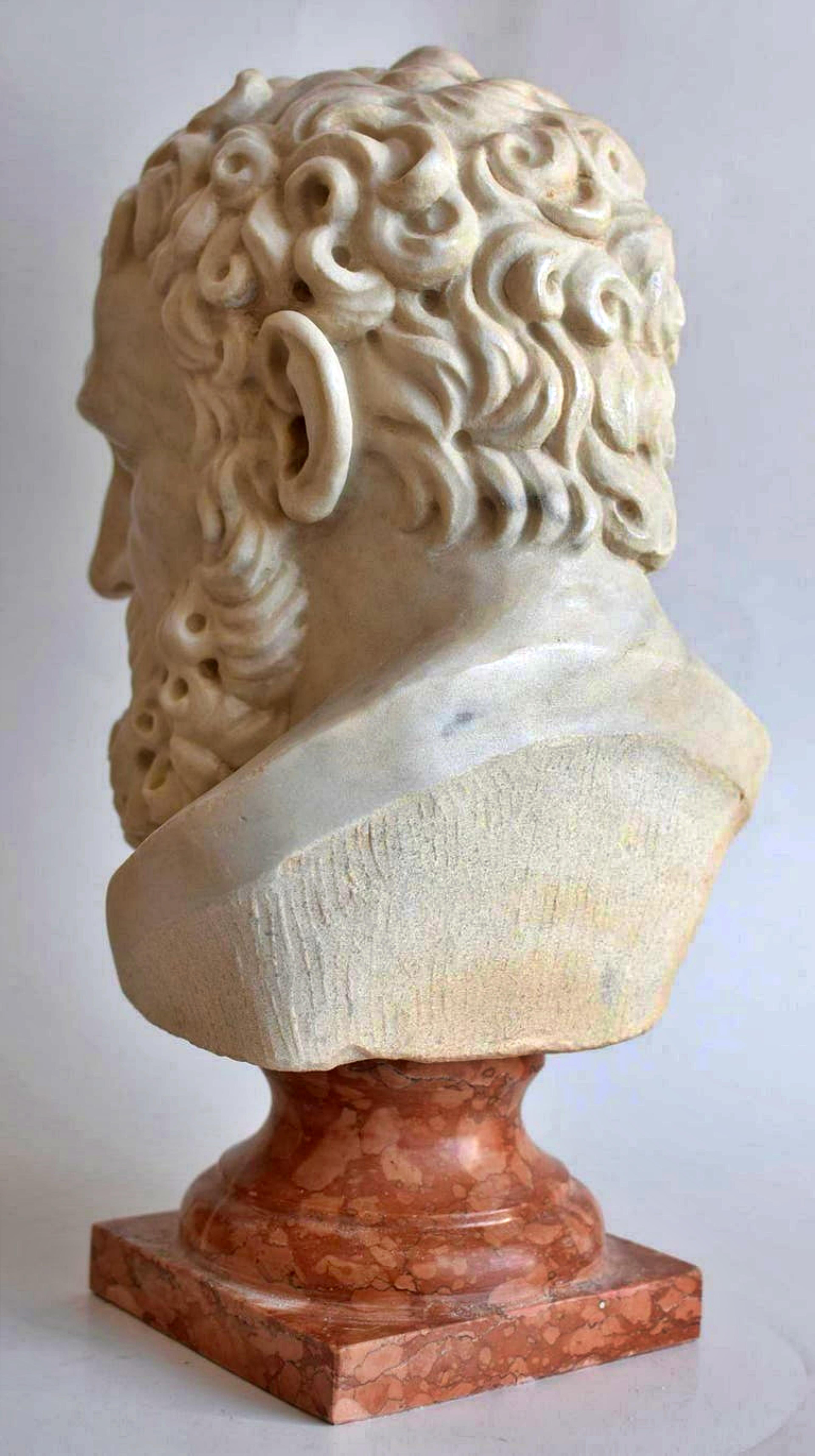 Baroque Tête Ercole début du 20e siècle en marbre en vente