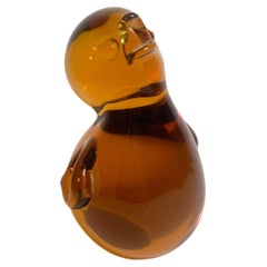 Italian Sculpture in Orange Murano Glass by Archimede Seguso 1960s