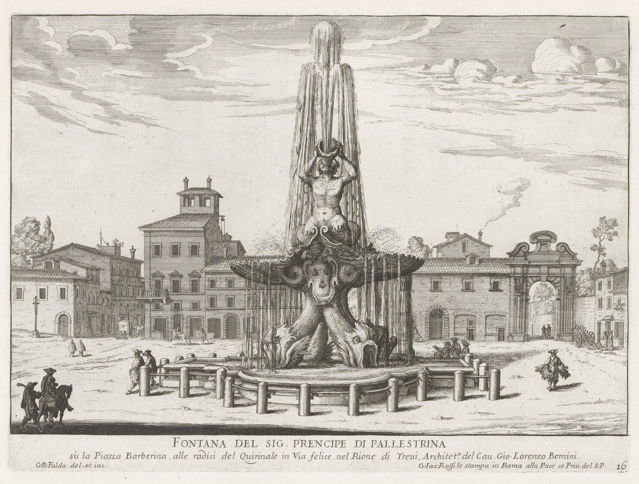 Italian sculpture in solid 800 silver reproducing the Triton fountain in Rome 5