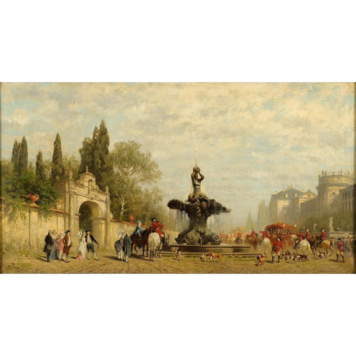 Italian sculpture in solid 800 silver reproducing the Triton fountain in Rome 7