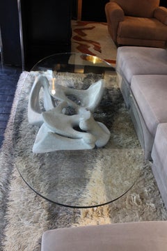 Italian Sculpture "Kamasutra" Coffee Table 20th Century Concrete Molded