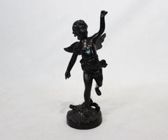 Sculpture italienne à motif Angelic en bronze patiné des années 1930