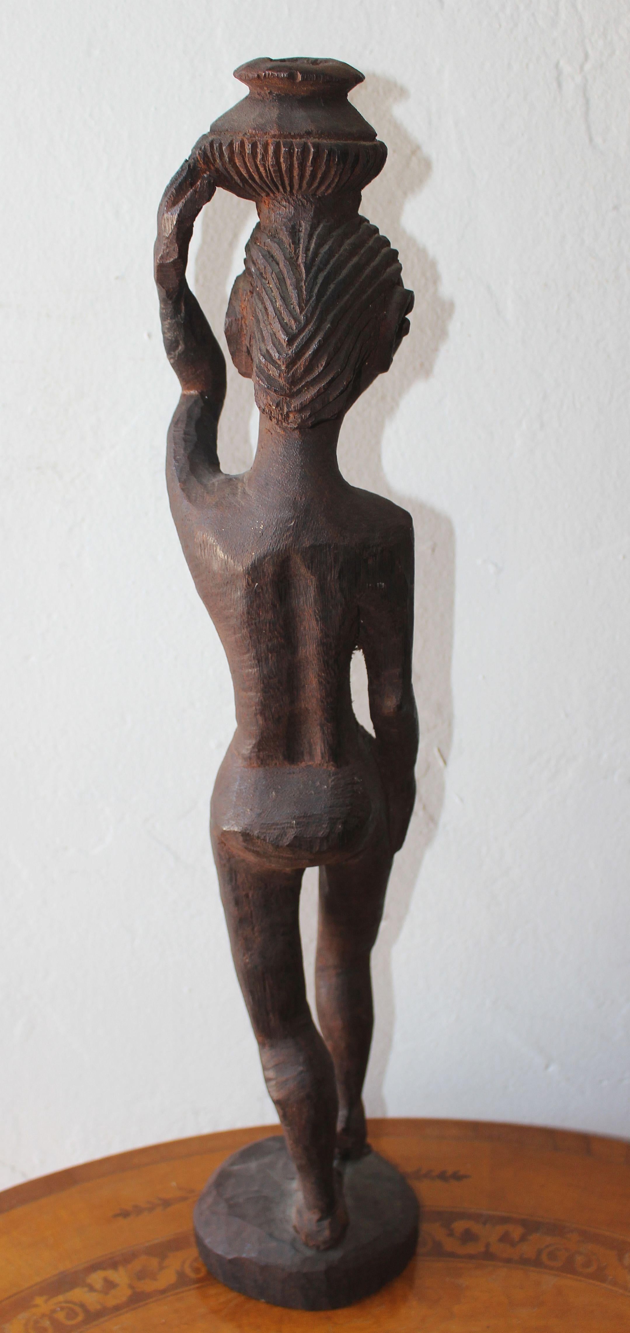 1960s student wood carved sculpture from the Scuola di Belle Arti in Venice.