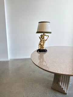 Italian Sculpture Table Lamp in Resin by Santini Tuscany