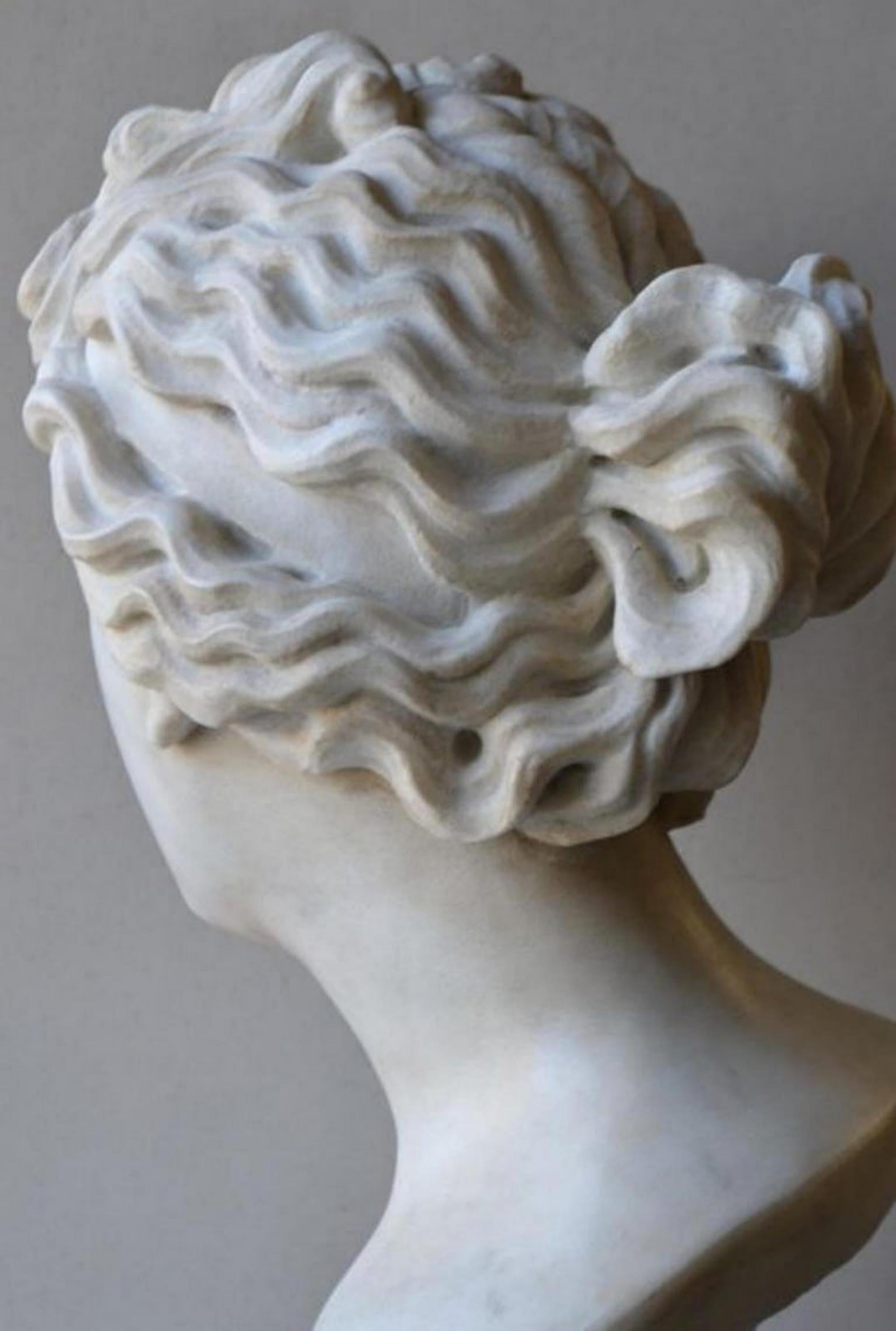 Italienische Skulptur „Venere Medici“-Kopf aus Marmor des 20. Jahrhunderts (Handgeschnitzt) im Angebot