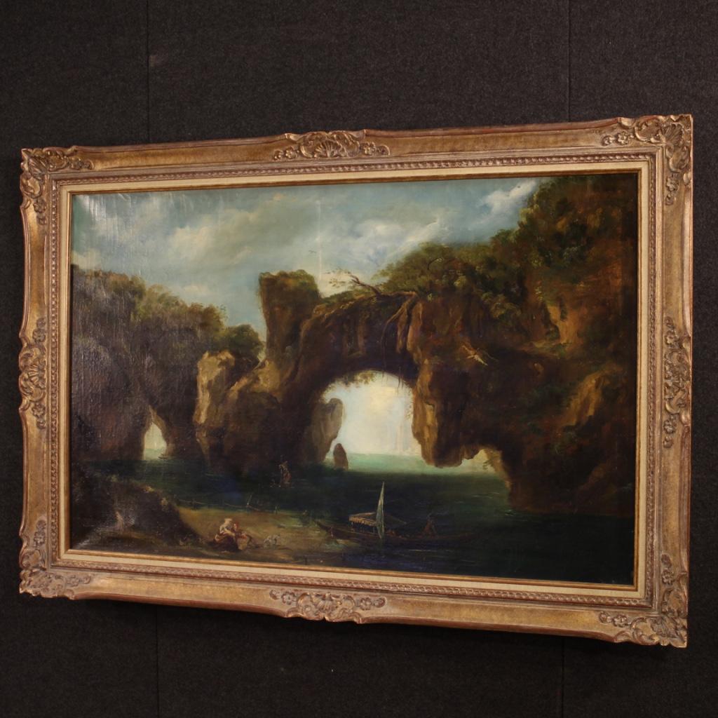 Italian Seascape Painting from the 19th Century For Sale 8