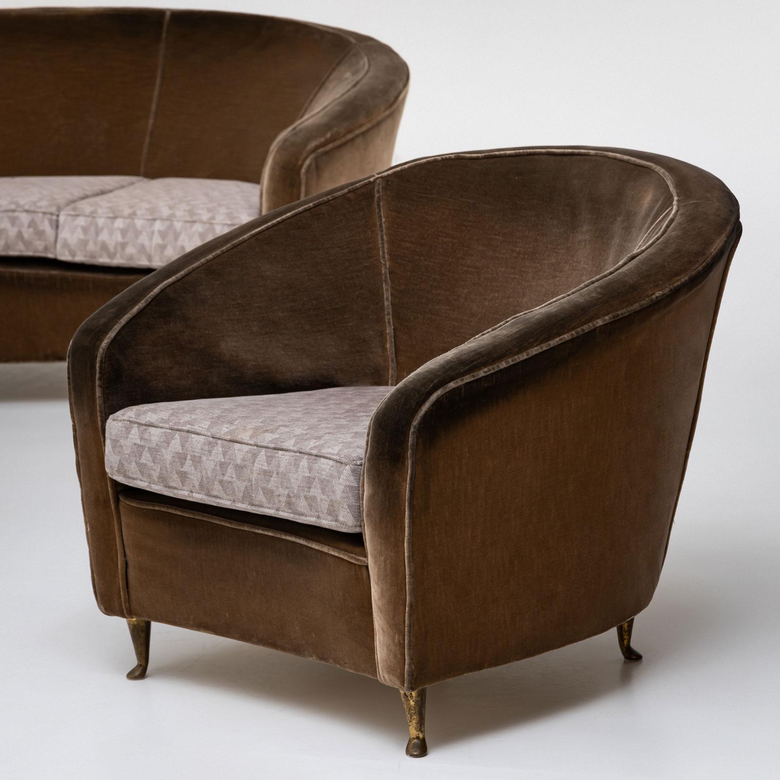 Ensemble de sièges italiens dans le style d'Ico Parisi, années 1950 Bon état - En vente à Greding, DE