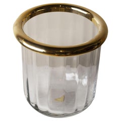 Italian Seau a Glace in Cristal and Brass Late, 1960s