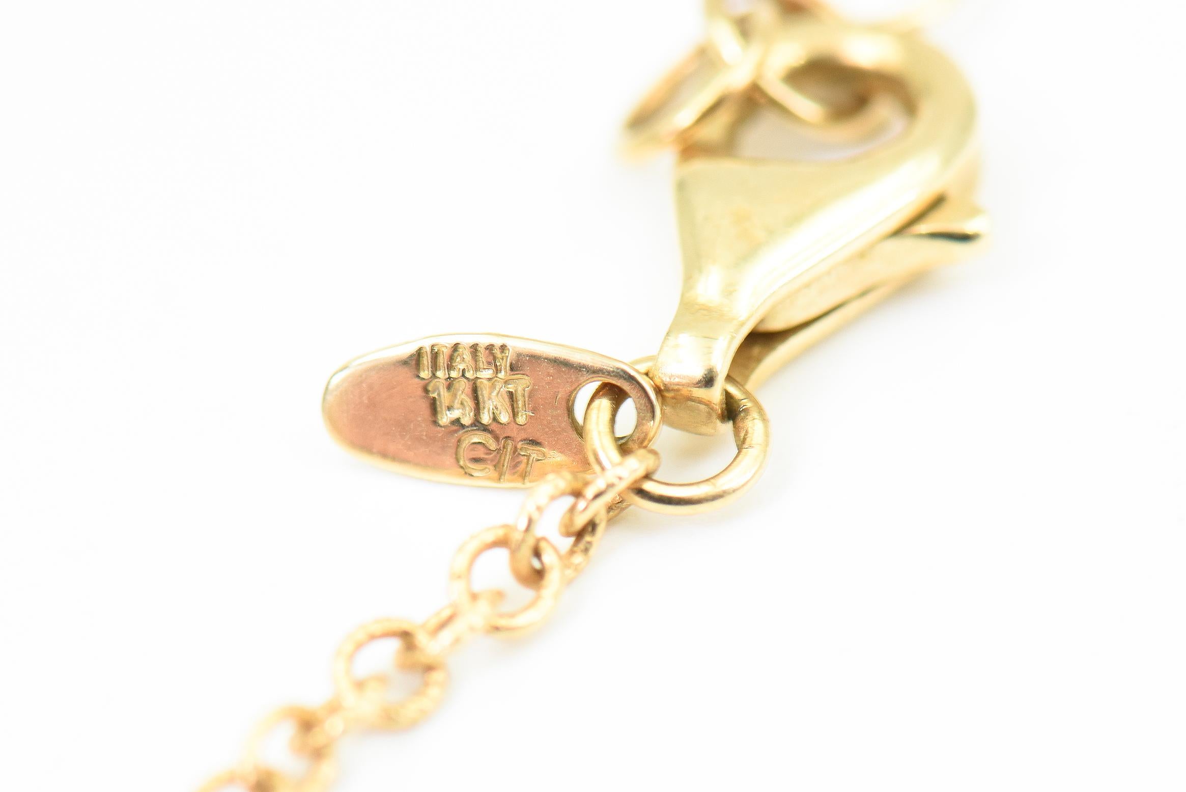 Italienische Halbedelstein Gold Station Halskette Ohrringe & Armband Set im Angebot 4