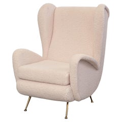 Italienischer Loungesessel 'Senior', Marco Zanuso, Boucle