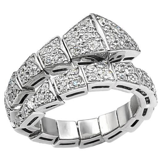 Italian Serpent Diamond Ring in 18K Gold – 1.68 Carats