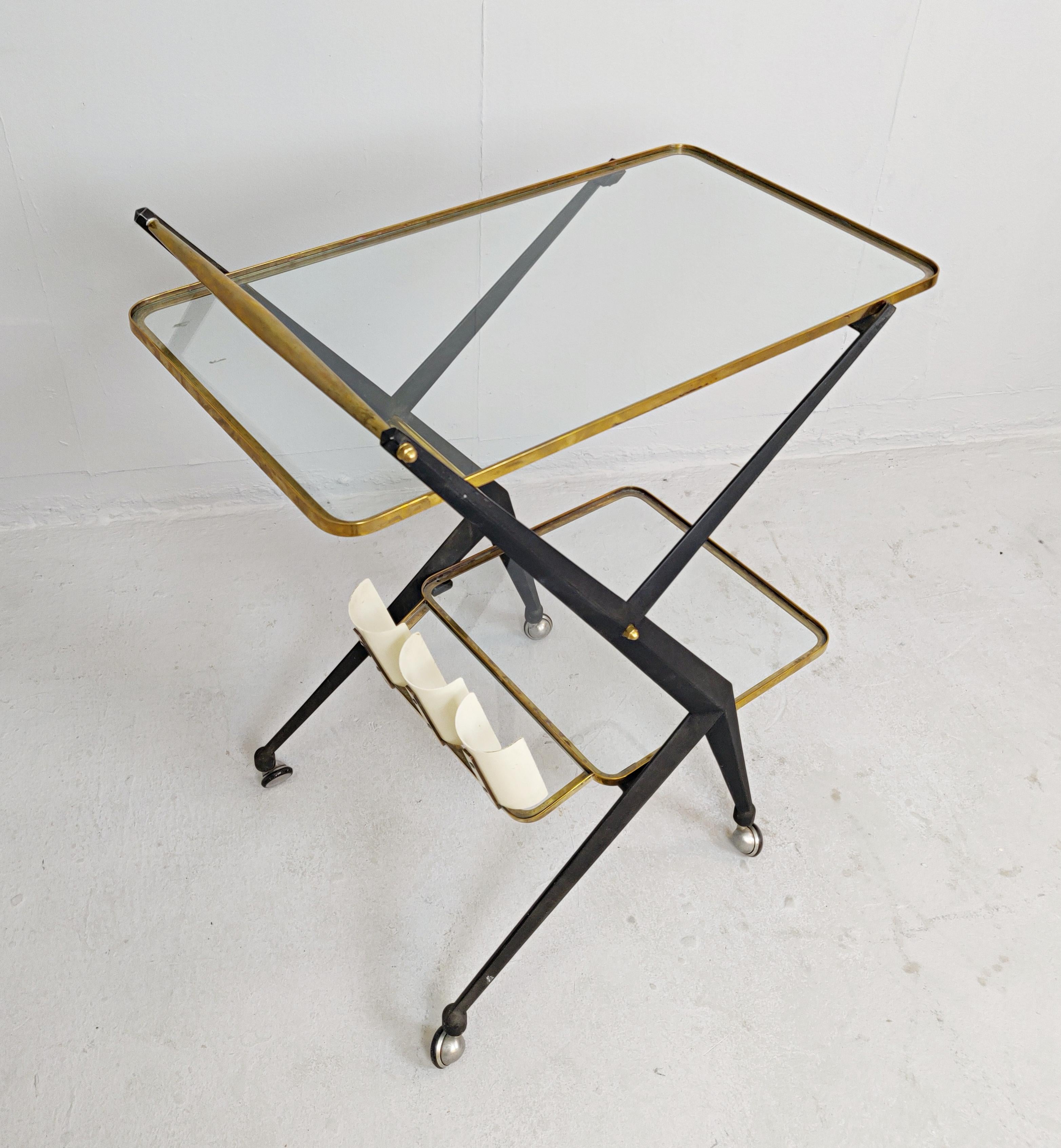 Italian serving trolley by Angelo Ostuni, Italy, 1950s.