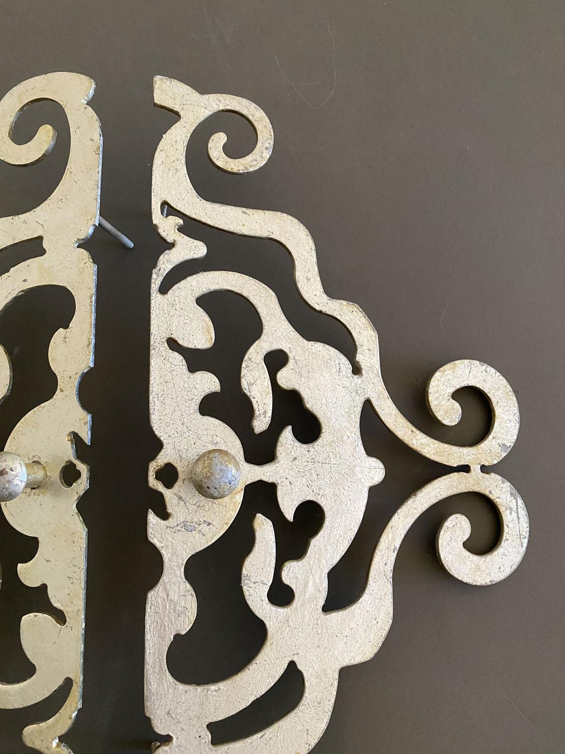 Italienisches Set mit 2 Griffen aus brüniertem Silber im Barockstil im Angebot 4