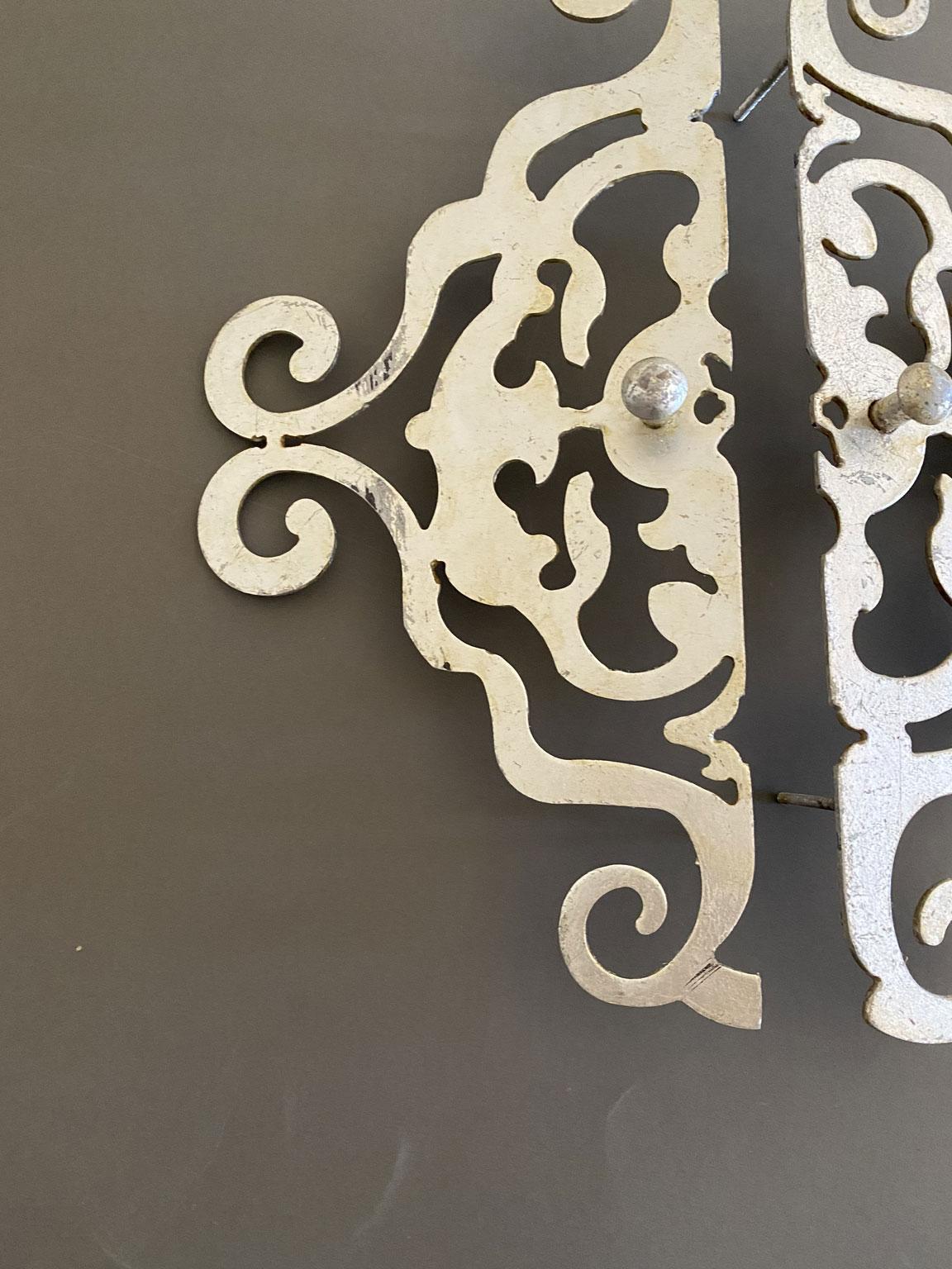 Italienisches Set mit 2 Griffen aus brüniertem Silber im Barockstil im Angebot 2