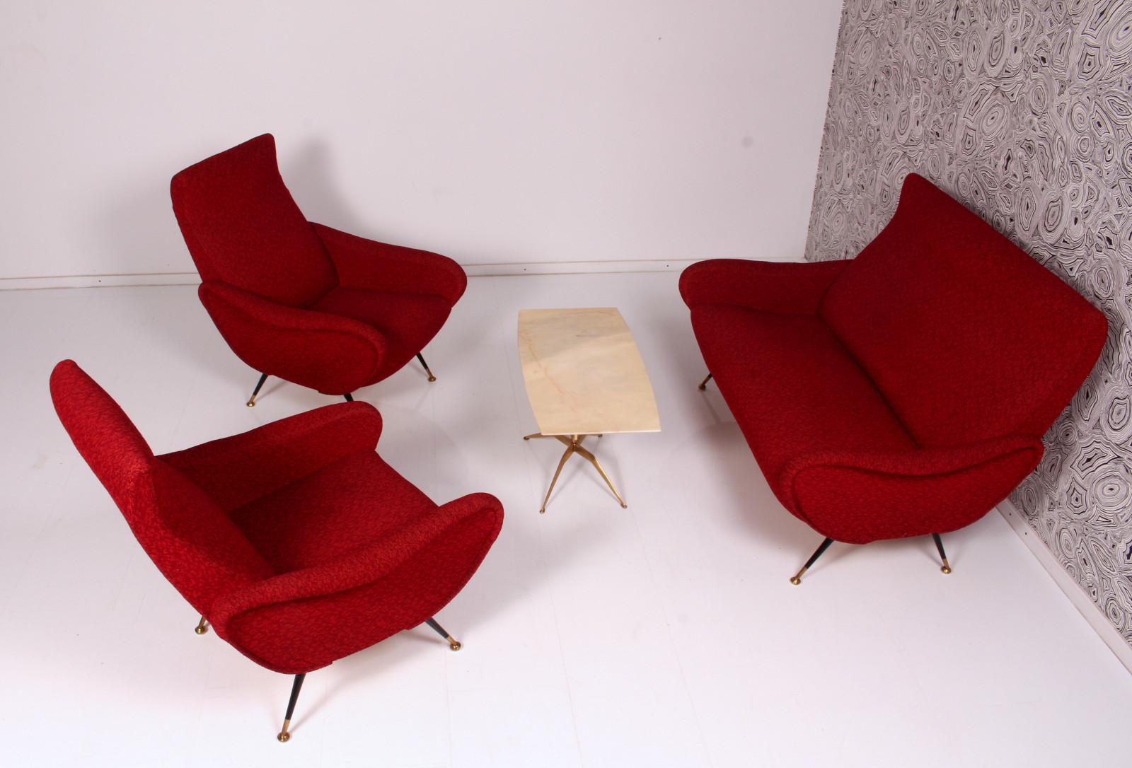 Italian SET of 2 lady chairs & Sofa & coffee table Duilio Barnabé all original For Sale 5