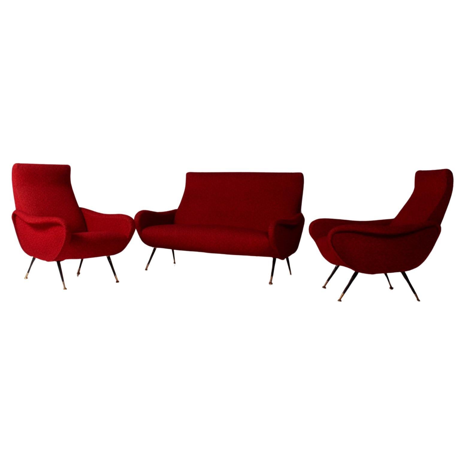 Italian SET of 2 lady chairs & Sofa & coffee table Duilio Barnabé all original For Sale 2