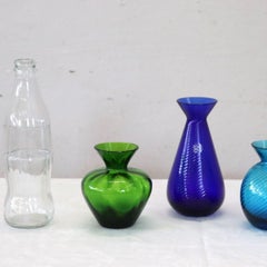 Italian Set of 3 Small Murano Glass Vase Signed Venini 2012 with Original Label
