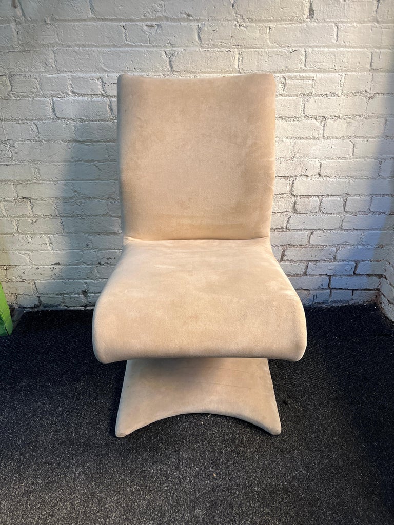 Italian Set of 4 "Z" Shaped Dining Chairs Attributed to Verner Panton