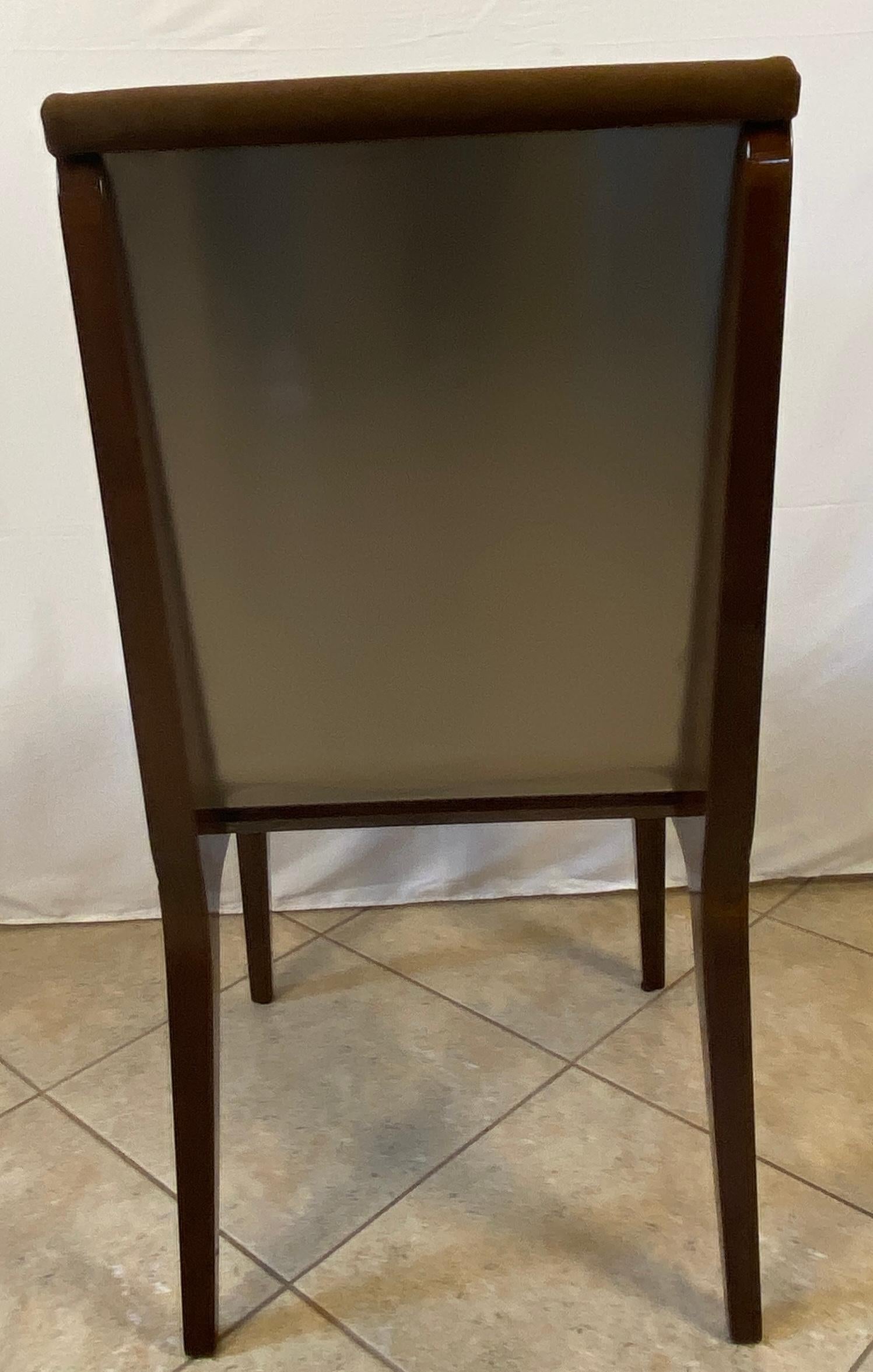 Set di 6 sedie da pranzo in stile Art Deco, Sedie da pranzo imbottite in vendita 2