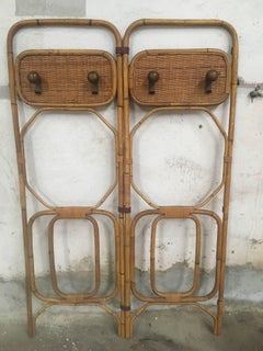 Italian Set of Bamboo Wall Racks from 1960s