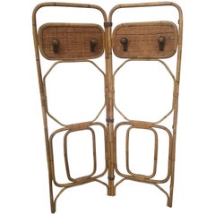 Italian Set of Bamboo Wall Racks from 1960s