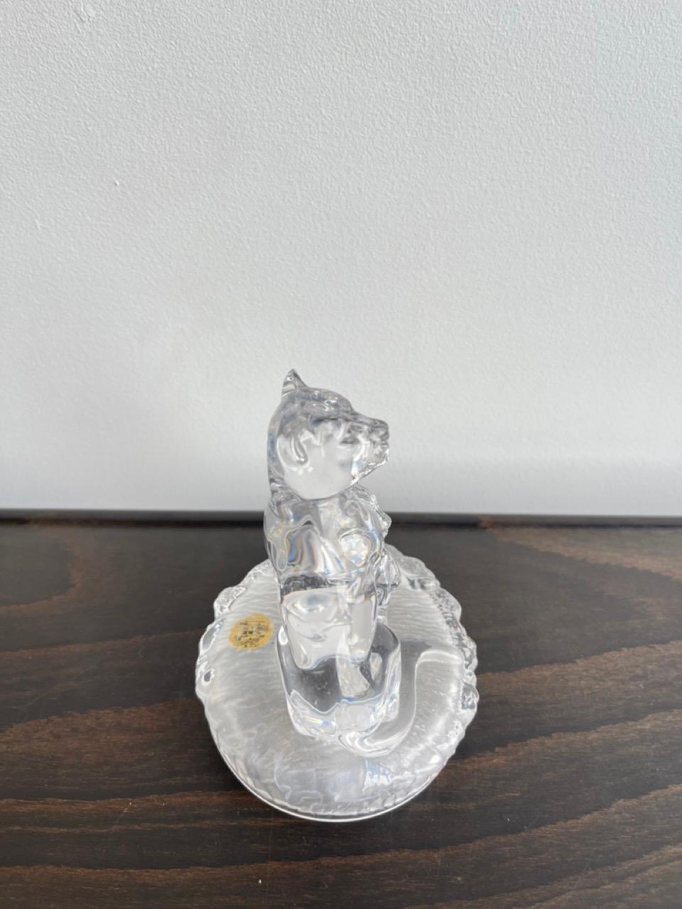 Crystal Italian Set of Cristal Animal Sculptures   For Sale
