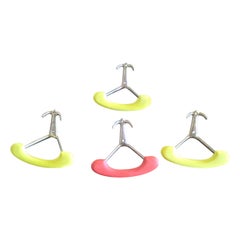 Italian Set of Four Brass Hat Wall Rack
