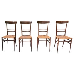 Set di quattro sedie italiane attribuite a Gio Ponti Sedie Leggera per Casina