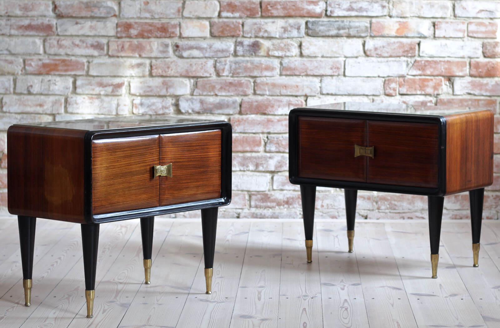 Italian Set of Furniture, Sideboard and Nightstands, Vittorio Dassi Style, 1950s 13