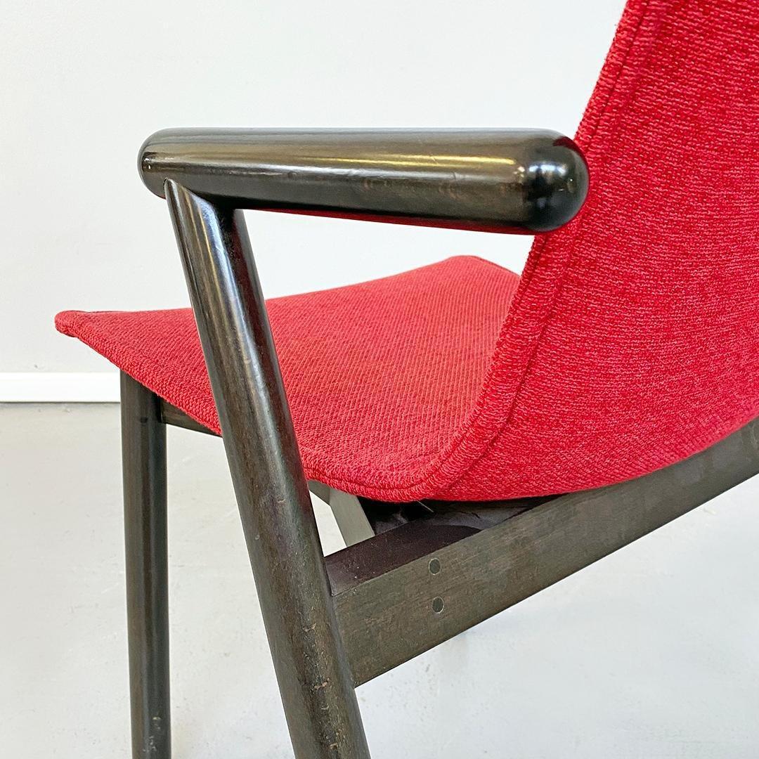Italian Set of Red Villabianca Chairs by Vico Magistretti for Cassina, 1985 For Sale 3