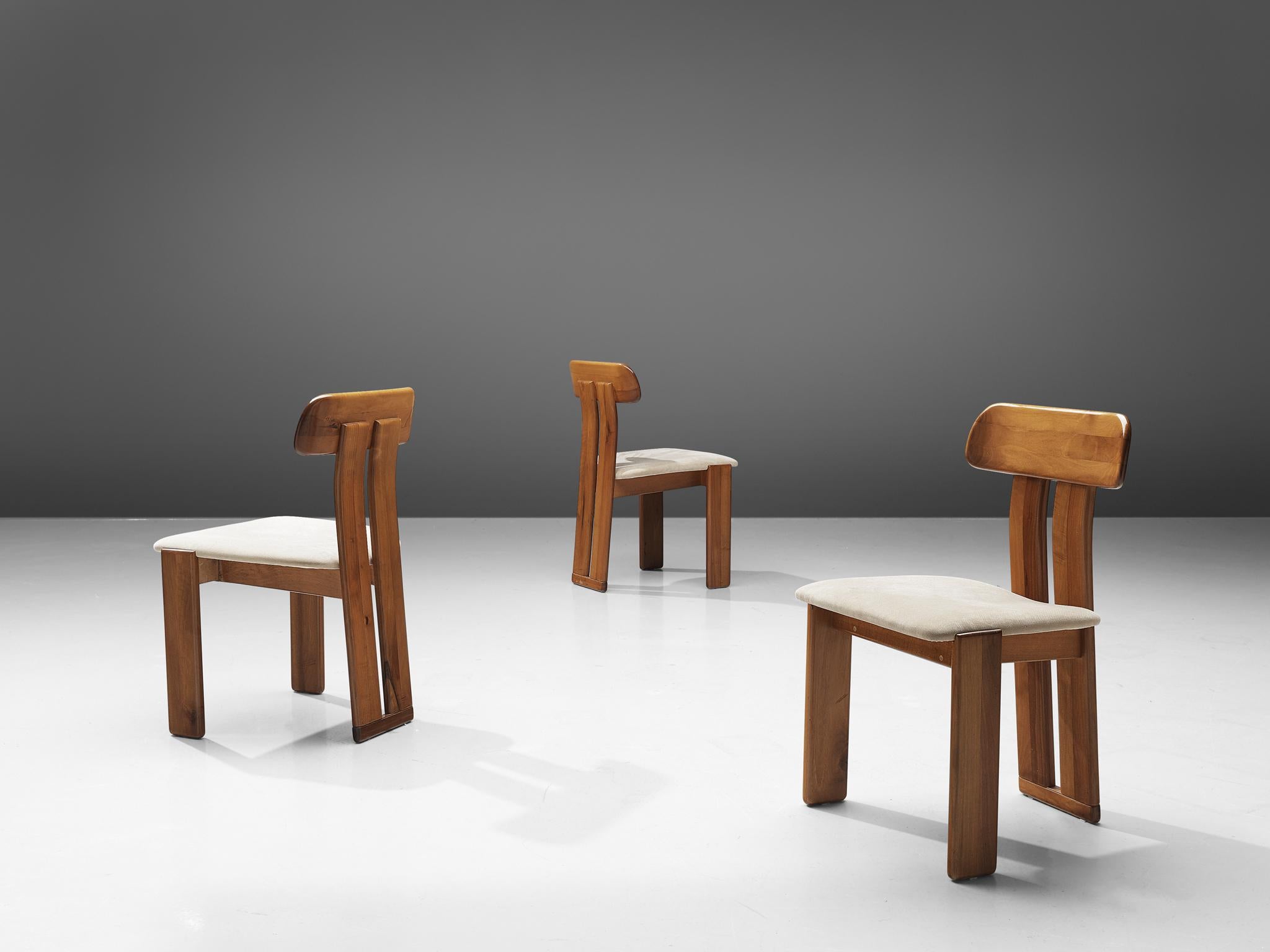 Fabric Italian Set of Six Dining Chairs by Sapporo, 1970s