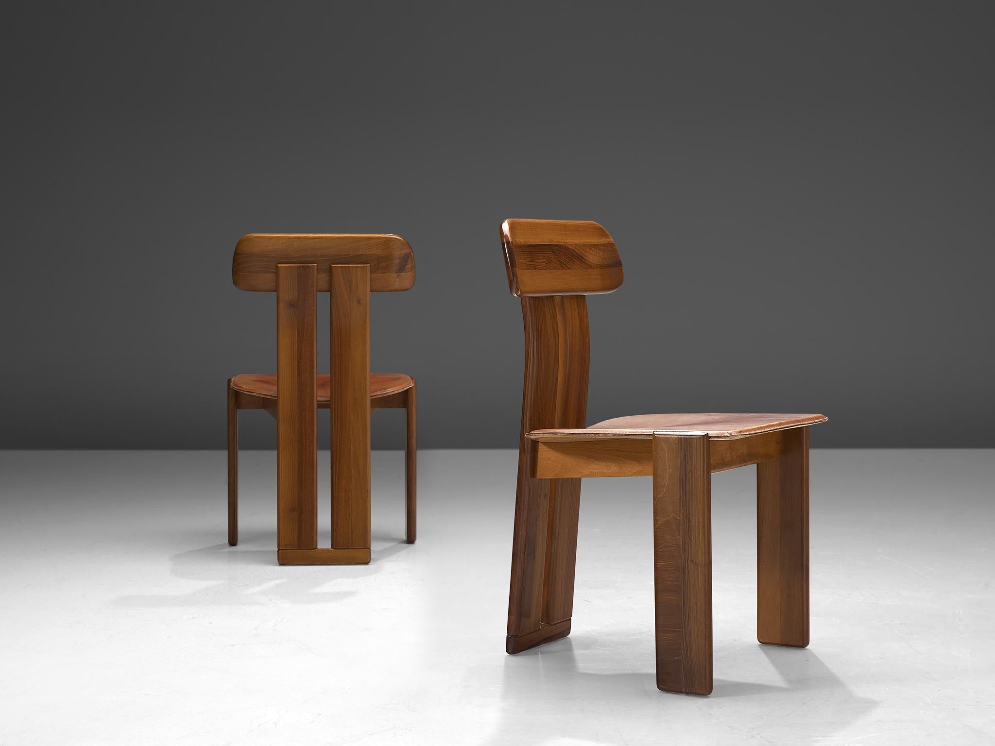 Italian Set of Six Dining Chairs by Sapporo, 1970s In Good Condition In Waalwijk, NL