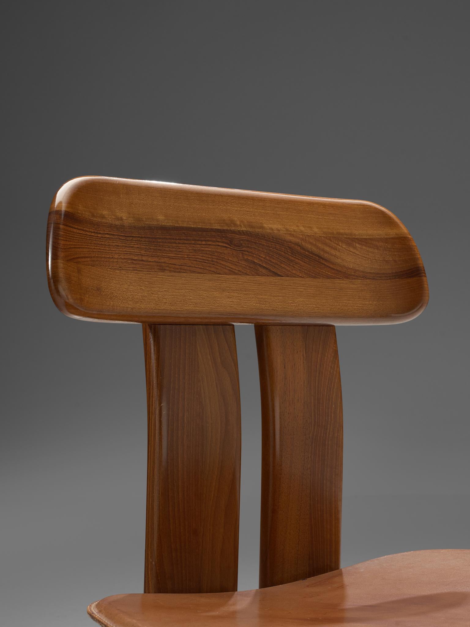 Late 20th Century Italian Set of Six Dining Chairs by Sapporo, 1970s