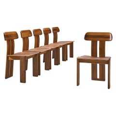 Ensemble italien de six chaises à manger par Sapporo:: 1970