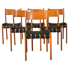 Italian Set of Six Midcentury Dining Chairs