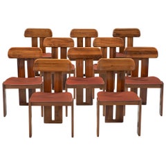 Italian Set of Ten Dining Chairs by Sapporo, 1970s