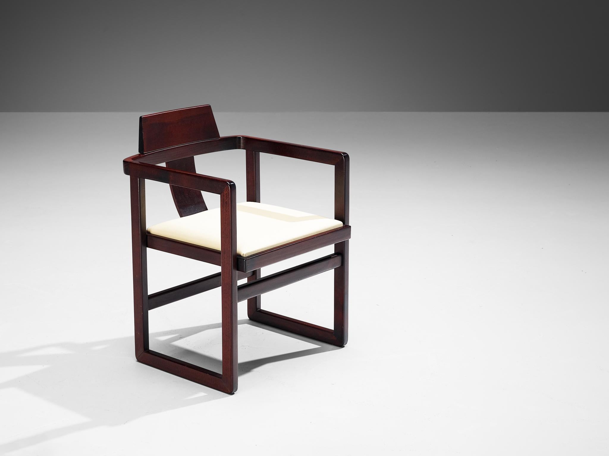 Set italiano di dieci poltrone geometriche in Wood tinto In condizioni buone in vendita a Waalwijk, NL