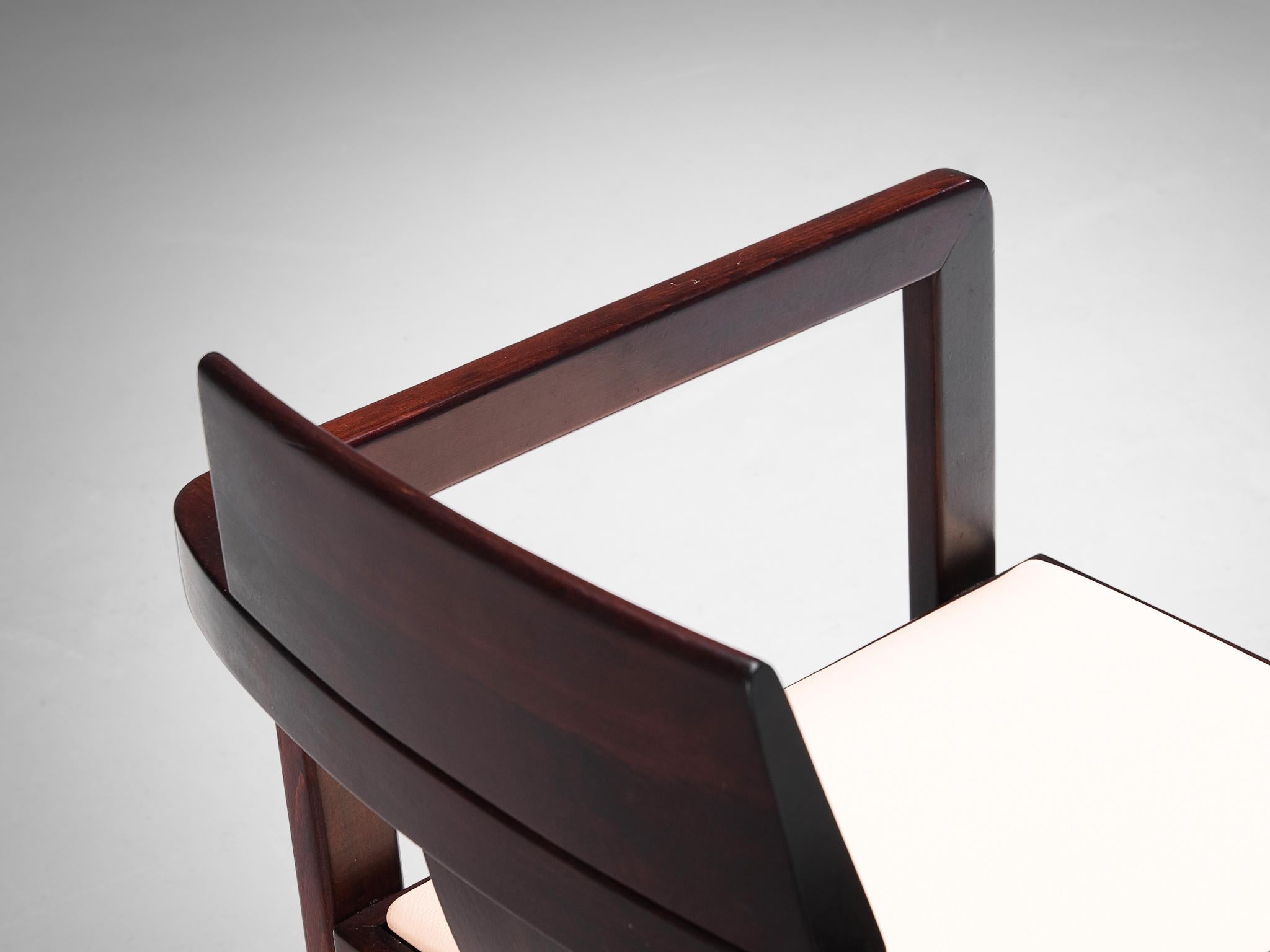 Fine XX secolo Set italiano di dieci poltrone geometriche in Wood tinto in vendita
